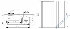 Холодильная настольная витрина Cube Арго XL ТЕХНО ВХСр-1,02