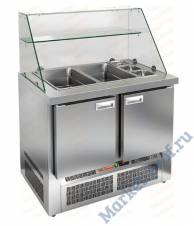 Стол холодильный для салатов Hicold SLE3-11GN высокое стекло