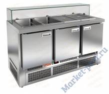 Стол холодильный для салатов Hicold SLE3-111GN низкое стекло